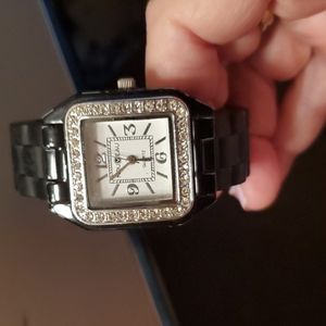 Black watch with rhinestones